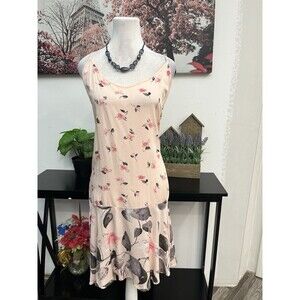 New York & Company Women’s Sundress Floral Size L Sleeveless Scoop Neck